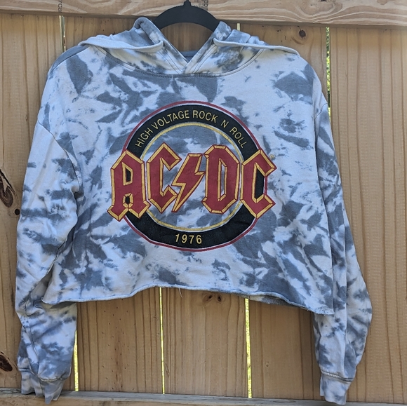 AC/DC Cropped Dyed Sweatshirt - Picture 3 of 4